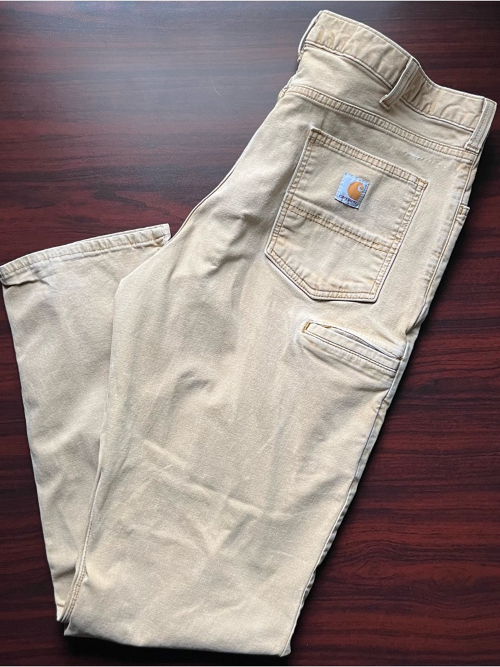 Vintage Carhartt Pants Tan Carpenter Relaxed Fit Size 40x34